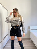 Maglione Amour nero e panna