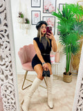 Abito aderente nero con strass