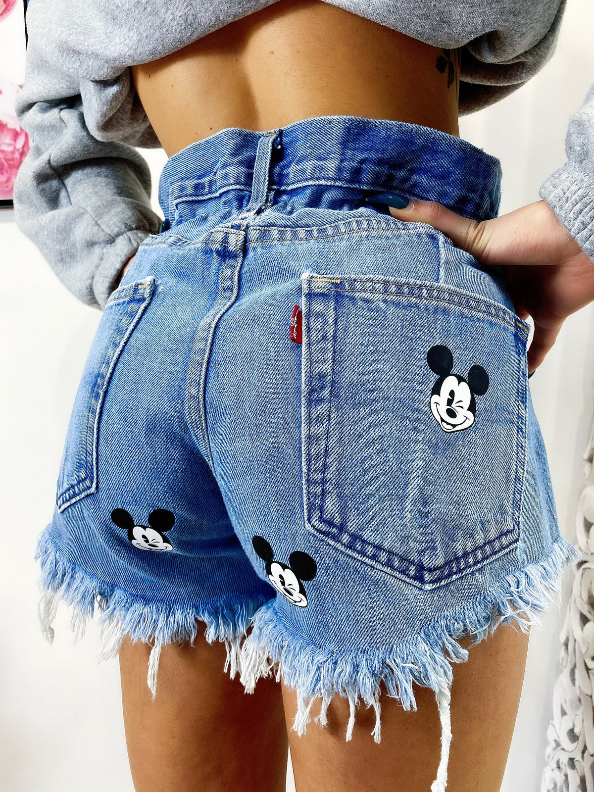 Short Levi’s Vintage con stampa topolino bagno medio
