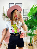 T-shirt con stampa Tuono
