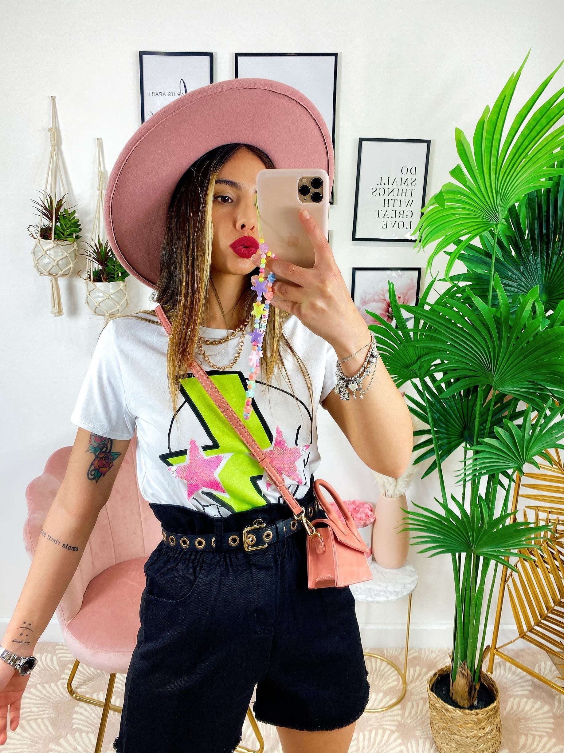 T-shirt con stampa Tuono