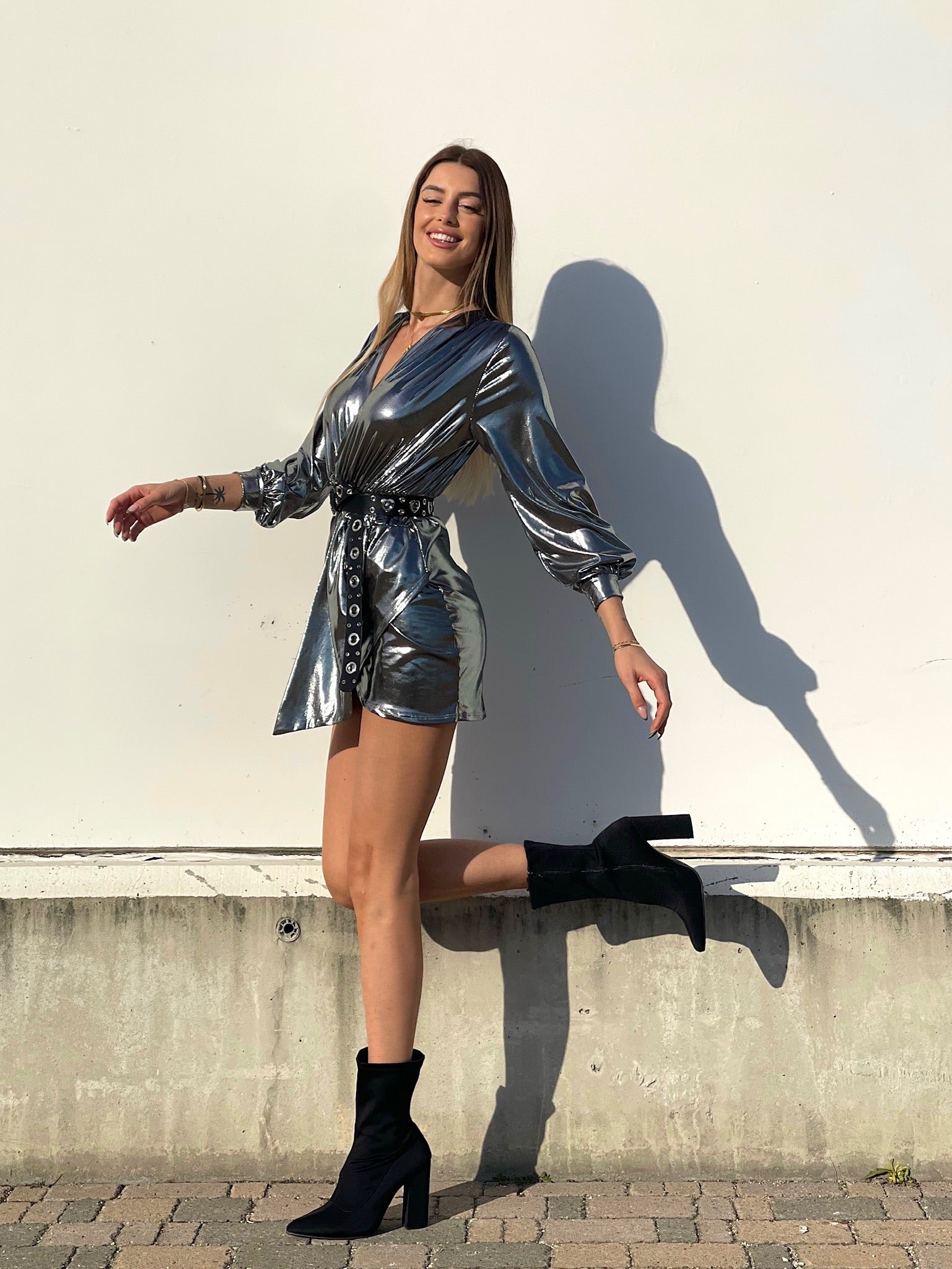 Abito glam night silver