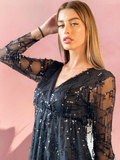 Abito con paillettes Nero