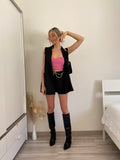Completo gilet e short nero