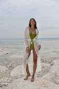 Kimono in pizzo bianco