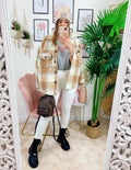 Giacca a quadri Beige