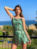 Abito a fiori verde