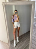 Top lilla incrociato