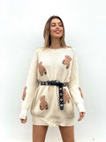 Maxi maglione panna Teddy