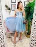 Abito in Tulle con dettagli in  jeans