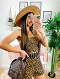 Completo top e pantaloncino maculato