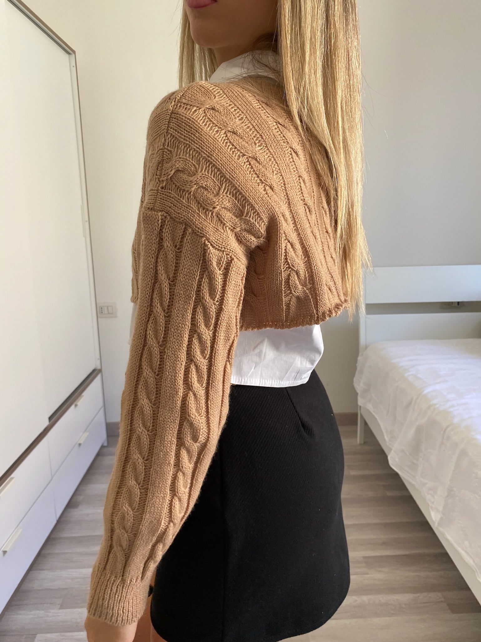 Pull crop a trecce Camel