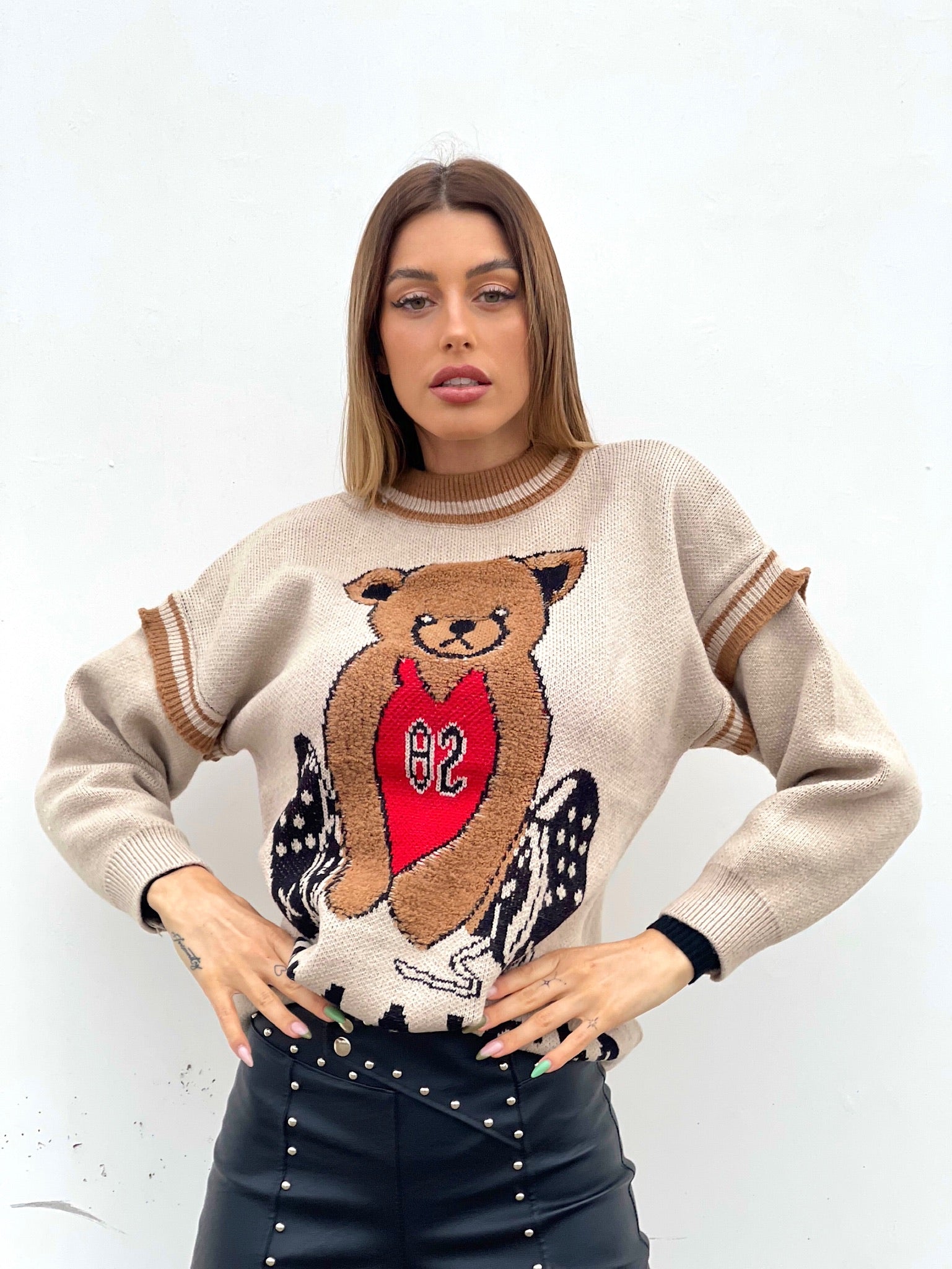 Maglione Teddy Soft Camel