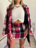 Gonna in tweed Fuxia nero
