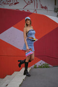 Completo top e gonna in jeans