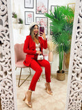 Completo giacca e pantalone rosso
