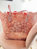 Maxi bag con ricami a fiori