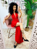 Dress Red carpet rosso gonna corta