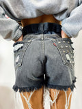Short Levi’s Vintage con Borchie bagno grigio scuro