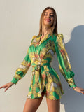 Abito etnico giallo e verde