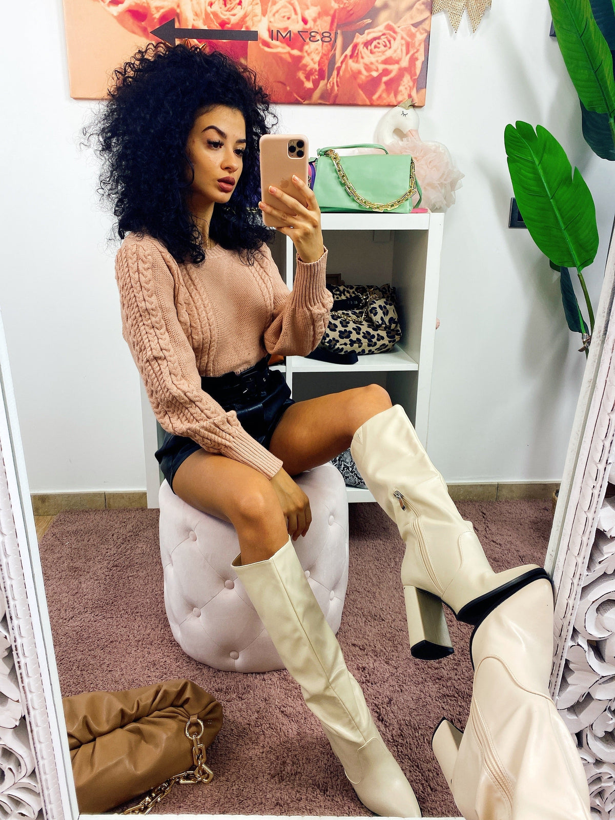 Maglione a trecce nude