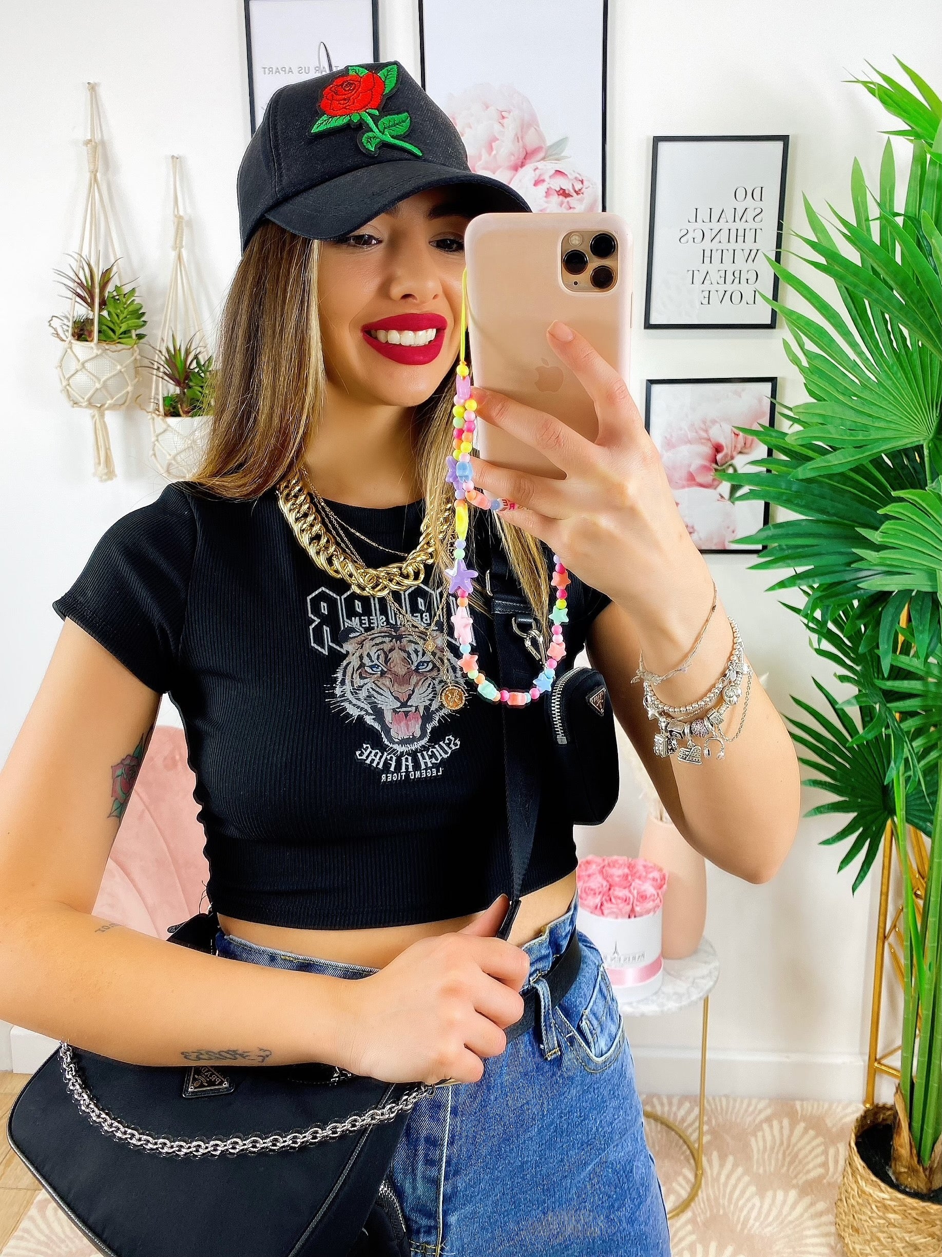 T-shirt Crop Tiger