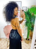 Dress Afrodite con paillettes nero e argento