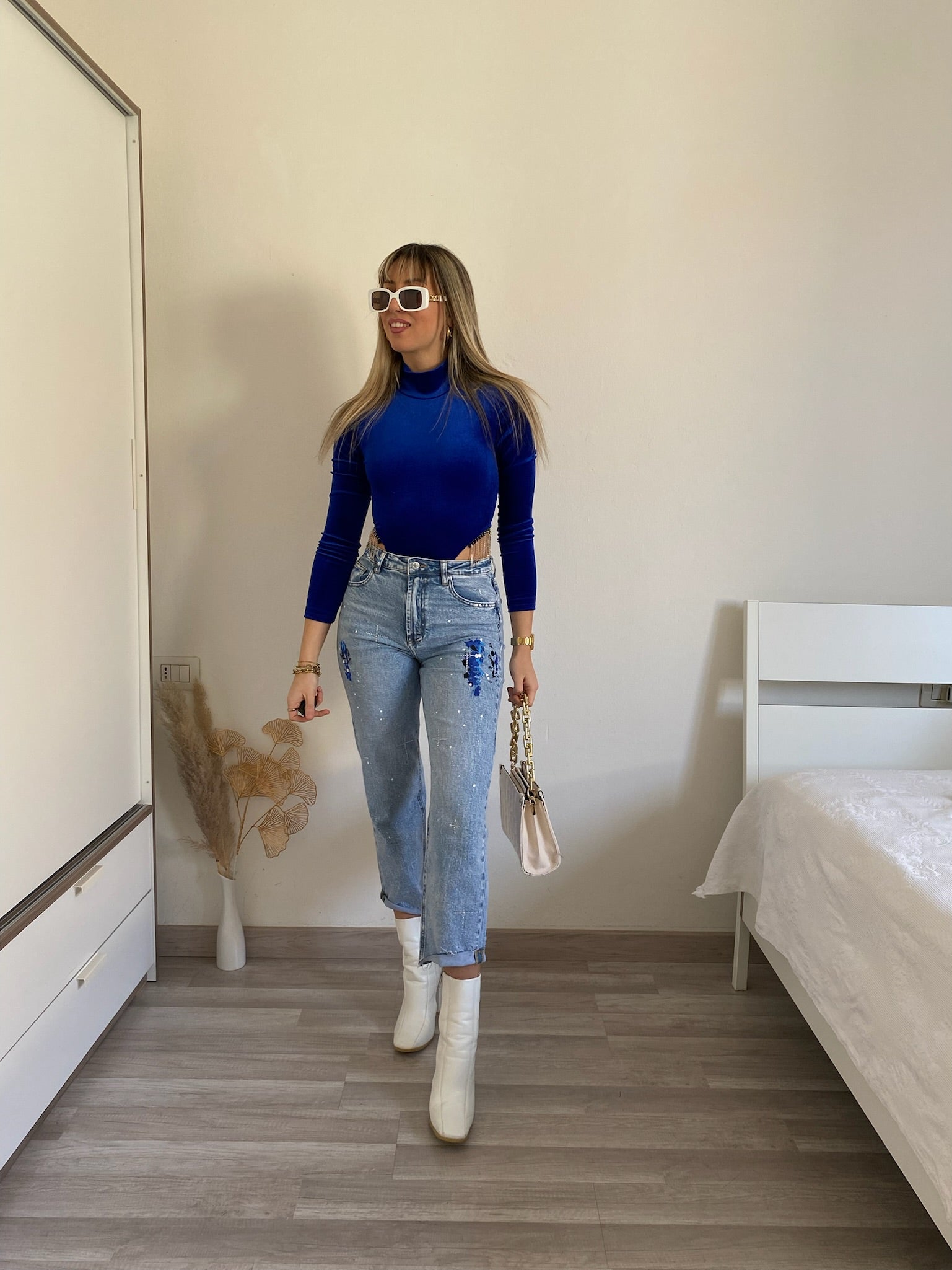 Body in ciniglia con frange