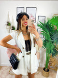 Completo Short e Smanicato Bianco