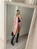 Completo giacca e Short cipria