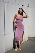 Abito in lurex rosa