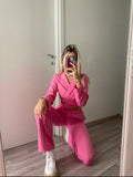 Completo top e pantalone Fuxia