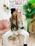 Giacca di jeans con dettagli e cintura