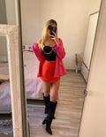 Giacca con piume Fuxia