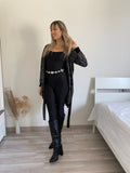 Cardigan in lurex zebrato nero