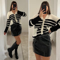 Cardigan bianco e nero