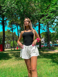 Short in jeans bianco
