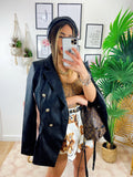 Blazer in ecopelle Nero