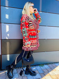 Cardigan frange e cinta con cuori top Quality