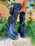 Biker Black alto con marsupi