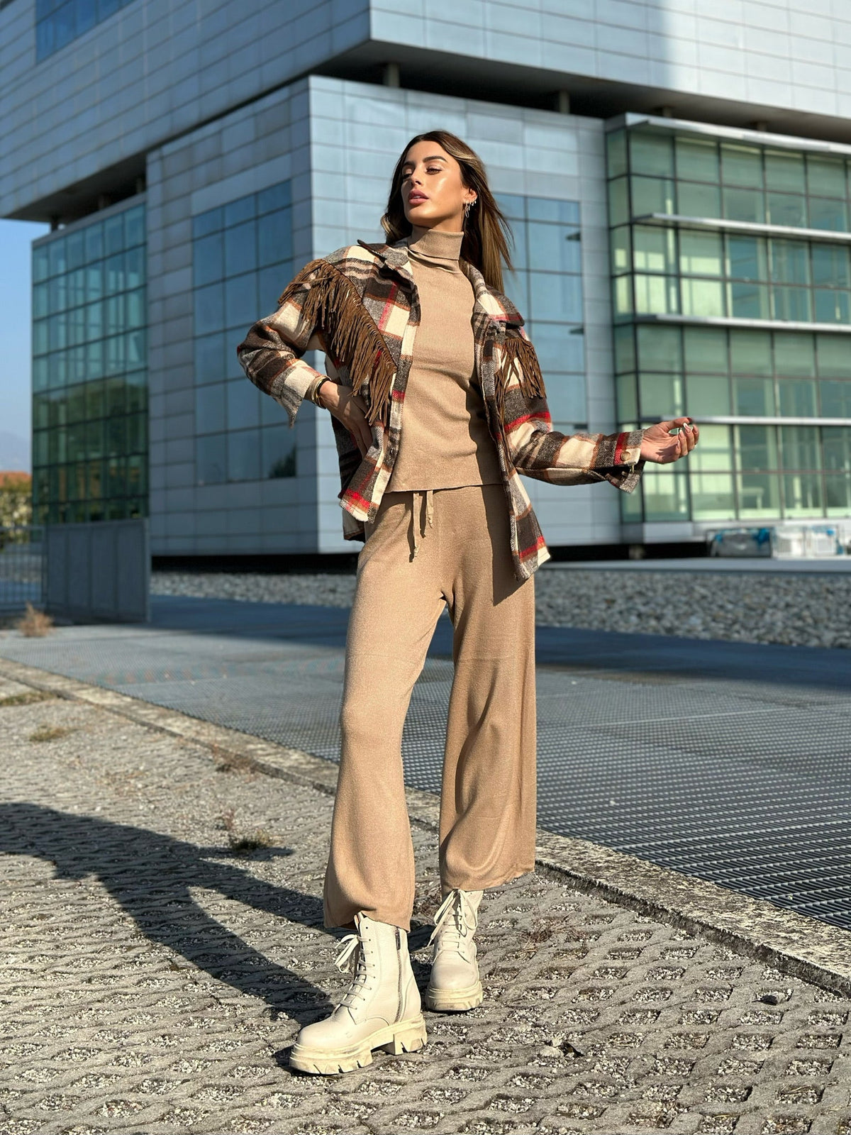 Giacca con frange nude