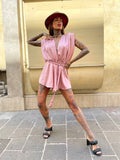 Tutina in raso rosa