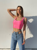Top rosa fluo