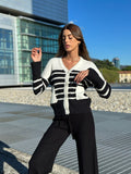 Cardigan bianco e nero