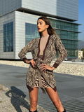 Cardigan in lurex zebrato choco gold