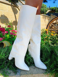 Stivale alto white blogger