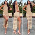 Abito lurex oro con frange