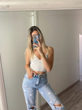 Top bianco con stelle