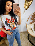 T-shirt con stampa topolina