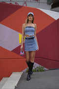 Bag in raffia con tracolla Fuxia